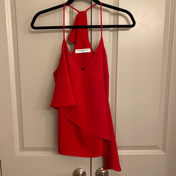 Amanda Uprichard Red Ruffle Top - Picture 8 of 9